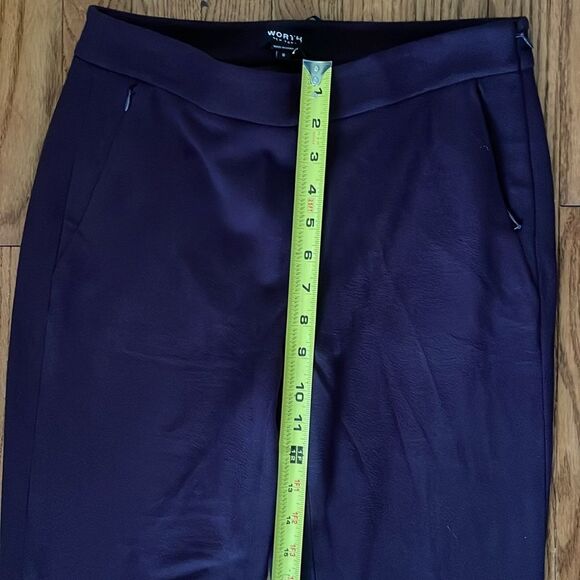 Worth Merlot Double Knit Crepe Mason Pants Women’s Sz 0 NWT - Picture 9 of 11